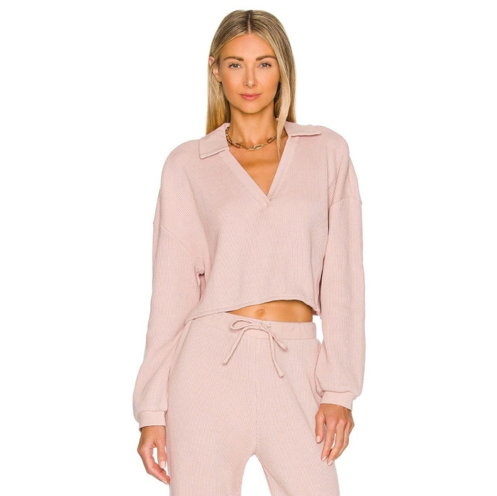Onia Cropped Waffle Knit Set